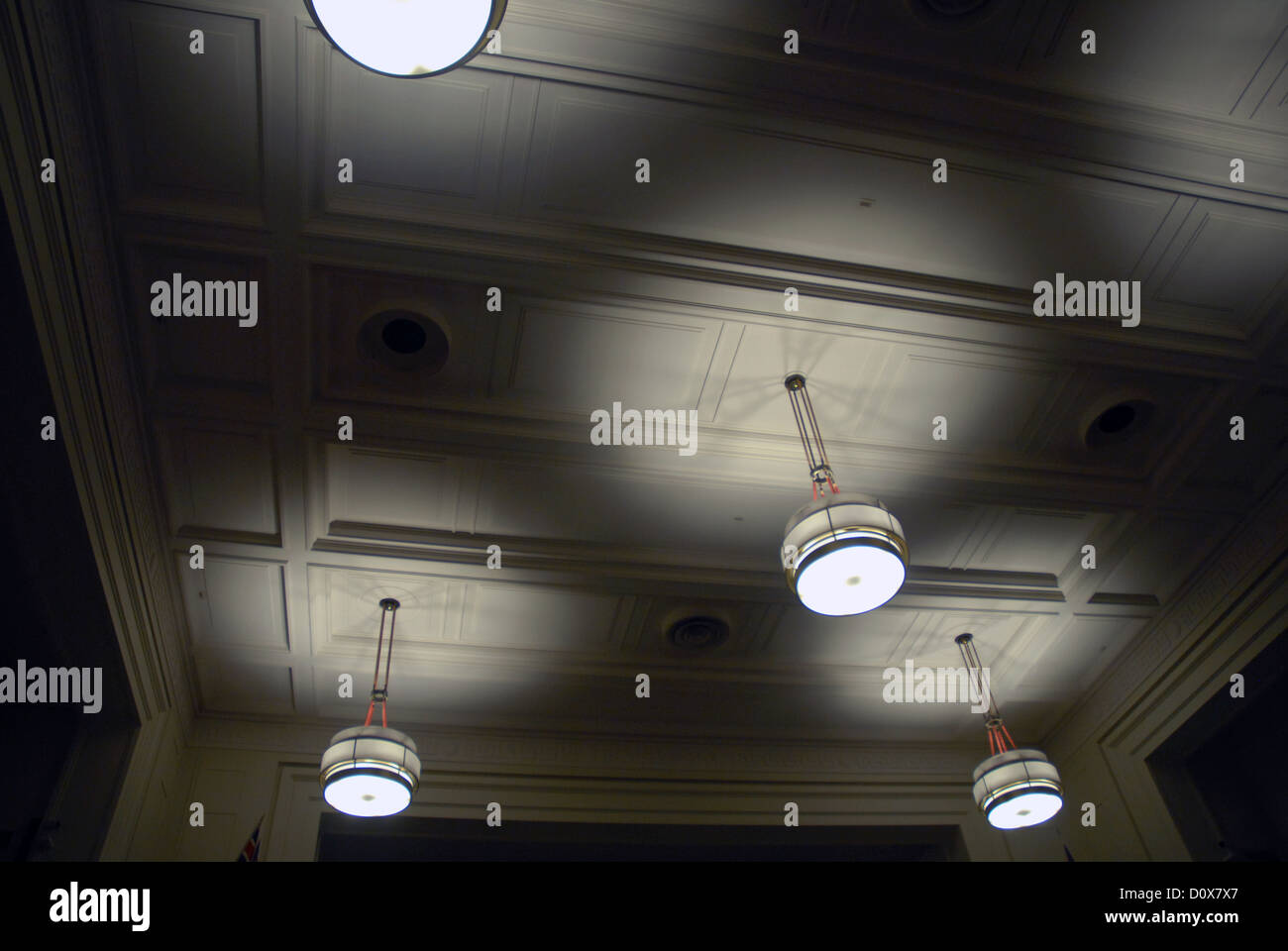 Light fittings in Old Parliament, Canberra, ACT, Australia Stock Photo