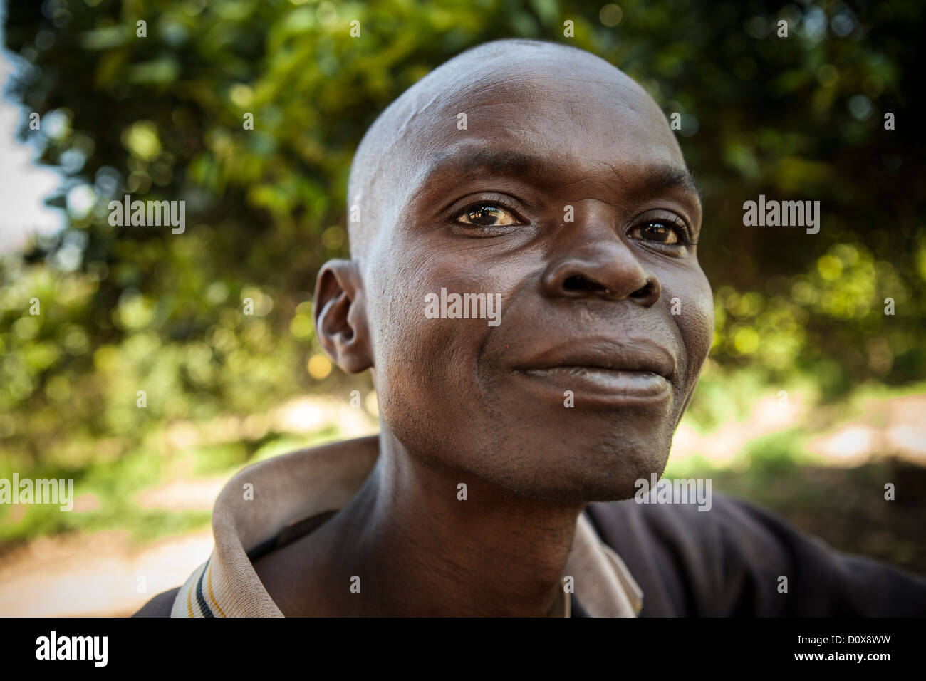 Portrait of a man with HIV / AIDS - Kaberamaido, Uganda, East Africa. Stock Photo