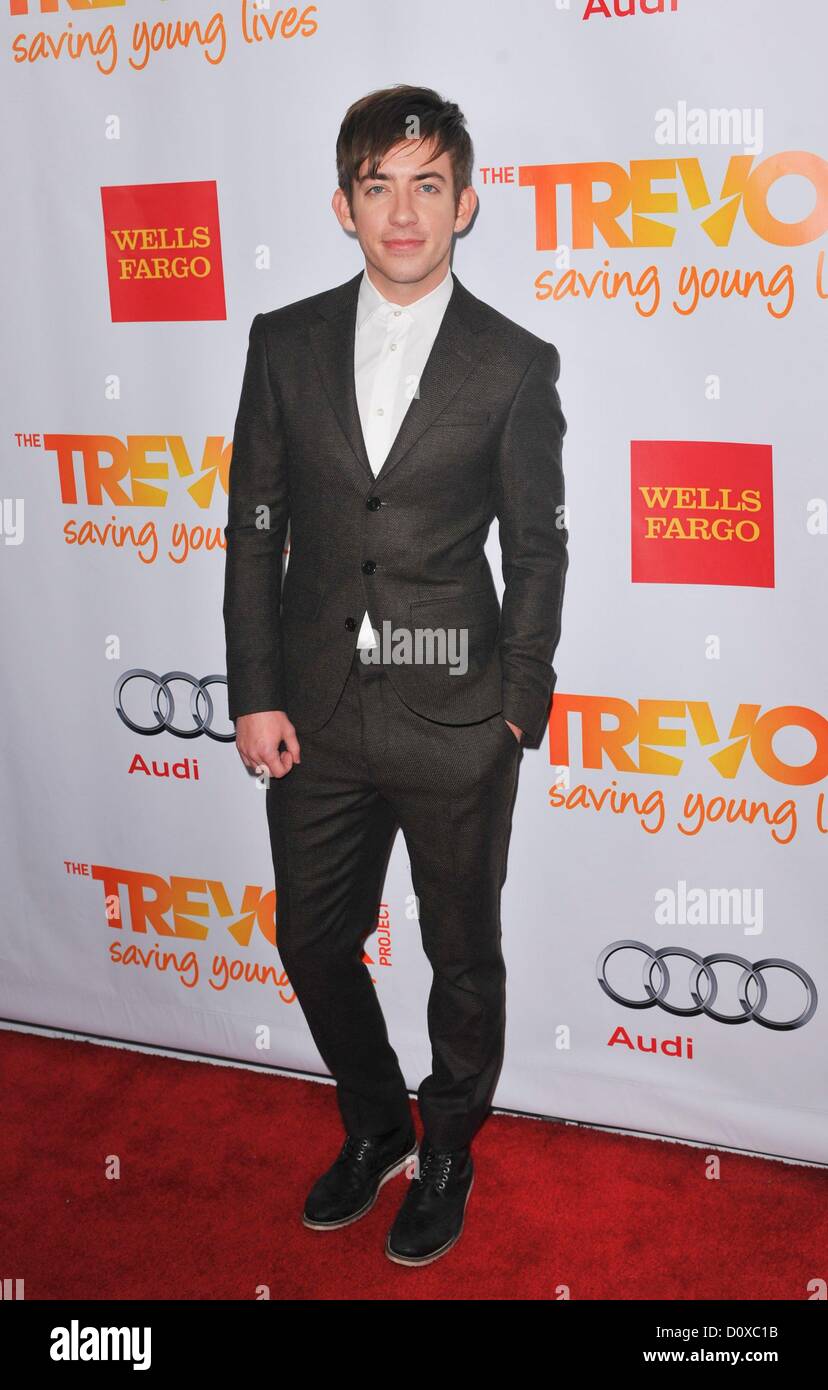 Los Angeles, California. 2nd December 2012. Kevin McHale at arrivals for The Trevor Project  2012 Trevor Live Presented by Audi and Wells Fargo, Hollywood Palladium, Los Angeles, CA December 2, 2012. Photo By: Elizabeth Goodenough/Everett Collection Stock Photo