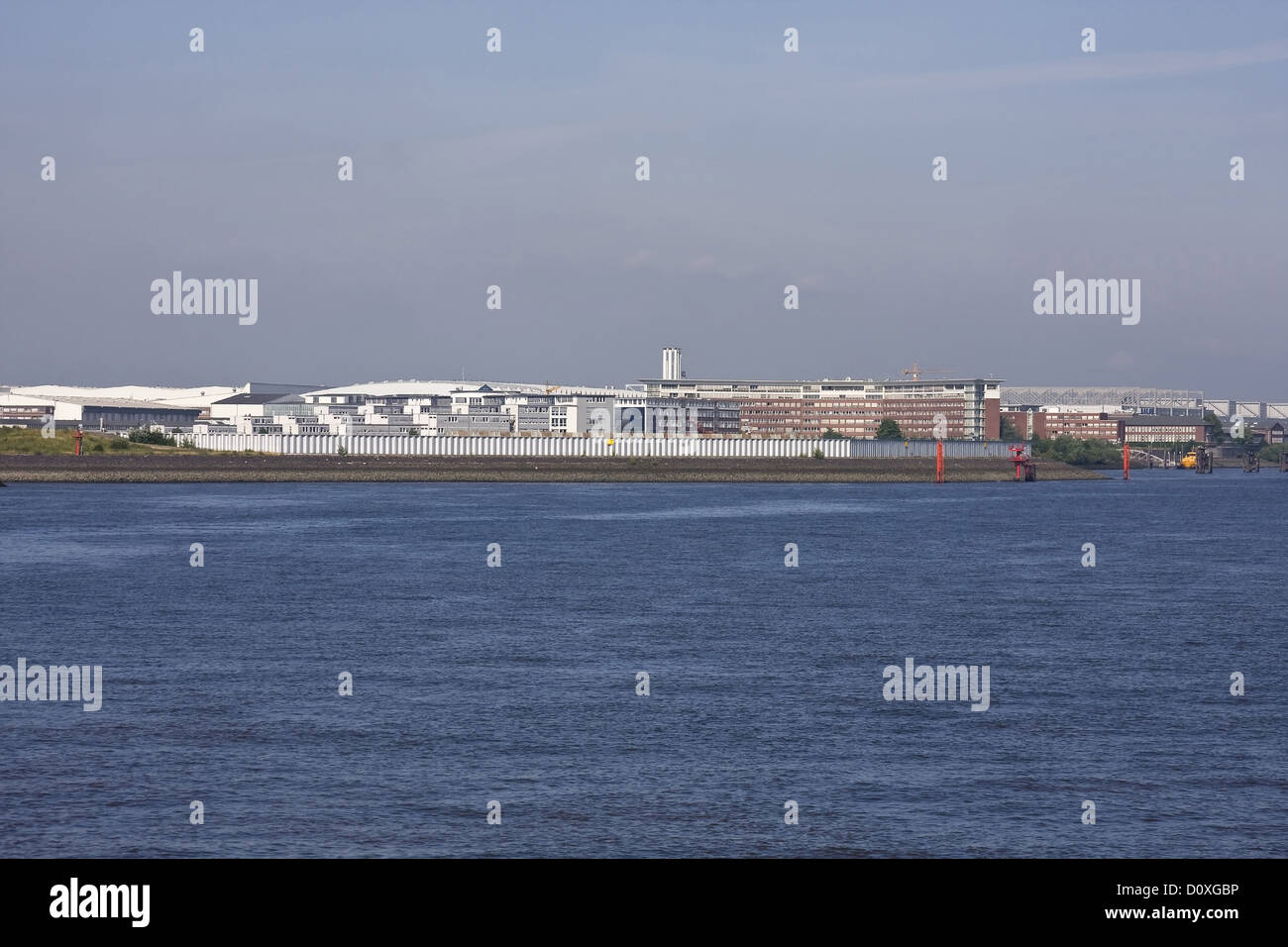 Airbus, Germany, view, European, Europe, Finkenwerder, airplane shipyard, Hamburg, Hanseatic town, Germany, work area Stock Photo