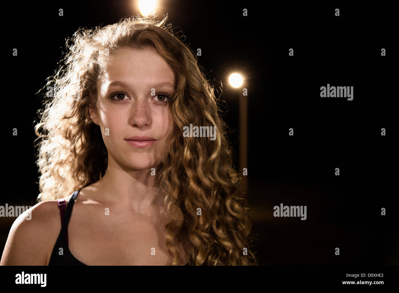 Portrait of girl looking at camera Stock Photo - Alamy