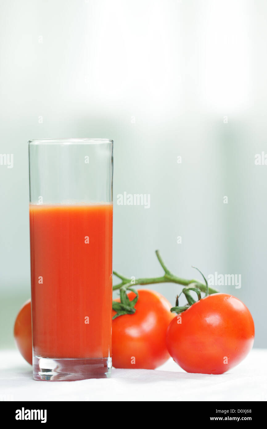 Glass of tomato juice Stock Photo Alamy