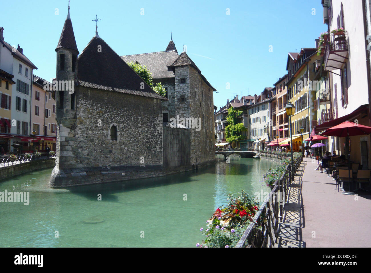 France, Europe, Annecy, Haute-Savoie, Old Town, river, flow, Stock Photo