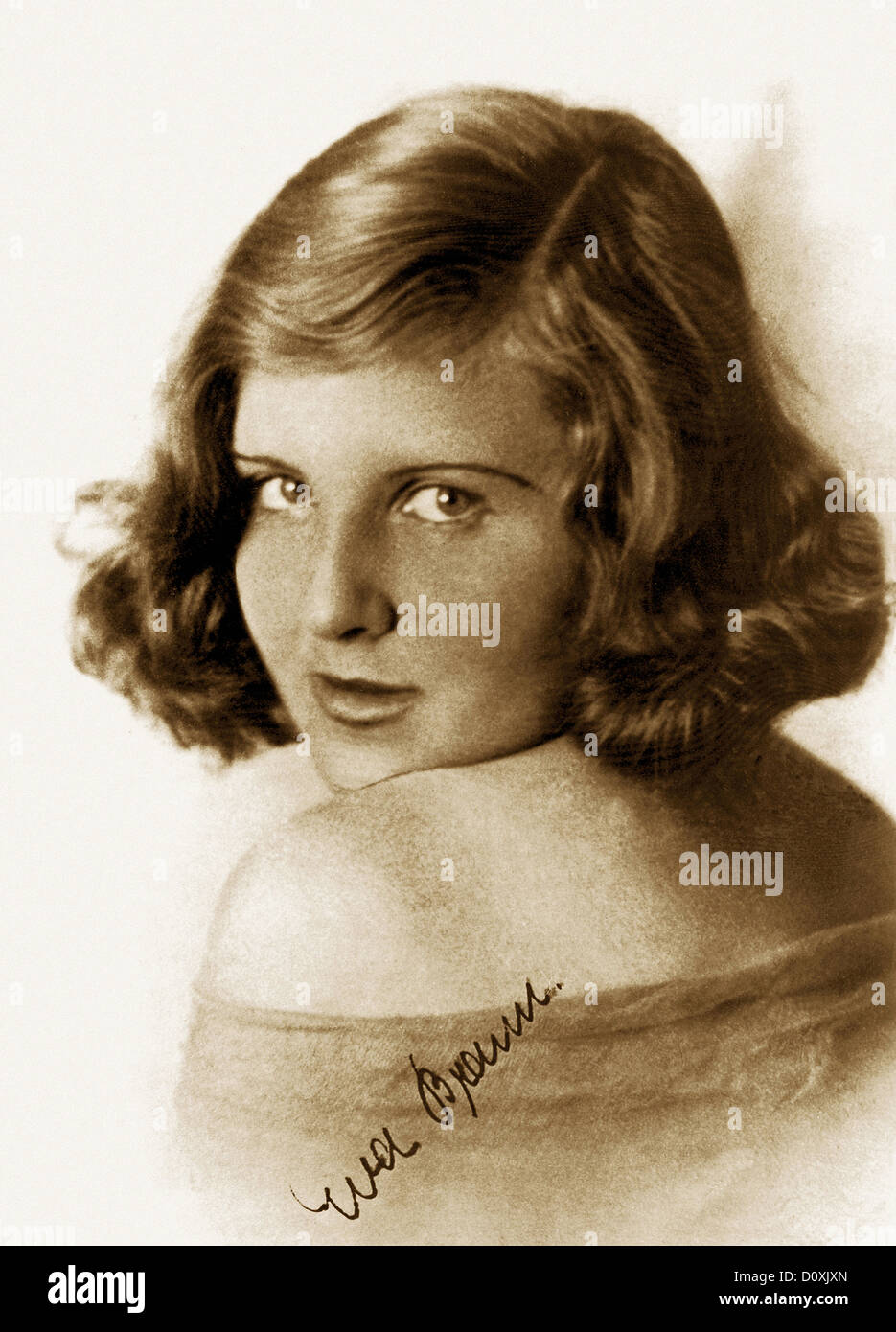 Eva Braun, teenager, Braun, Adolf Hitler, mistress, wife, portrait, Munich, Germany, 1931, Stock Photo