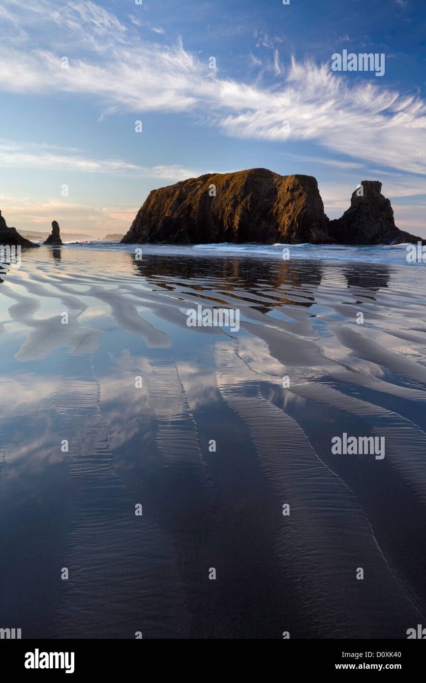 USA, sea stacks, seastack, OR, Oregon, coast, coastline, sea stack ...