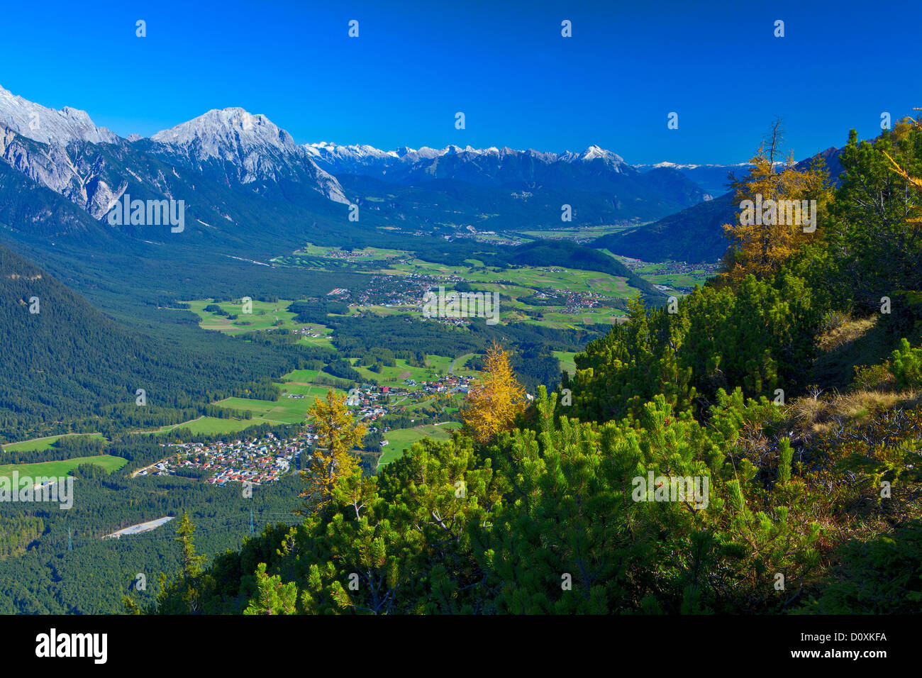 Austria, Europe, Tyrol, Tirol, Mieming, chain, plateau, Obsteig, Simmering, Simmeringalm, Obsteig, Mieming, Telfs, Mösern, Innta Stock Photo