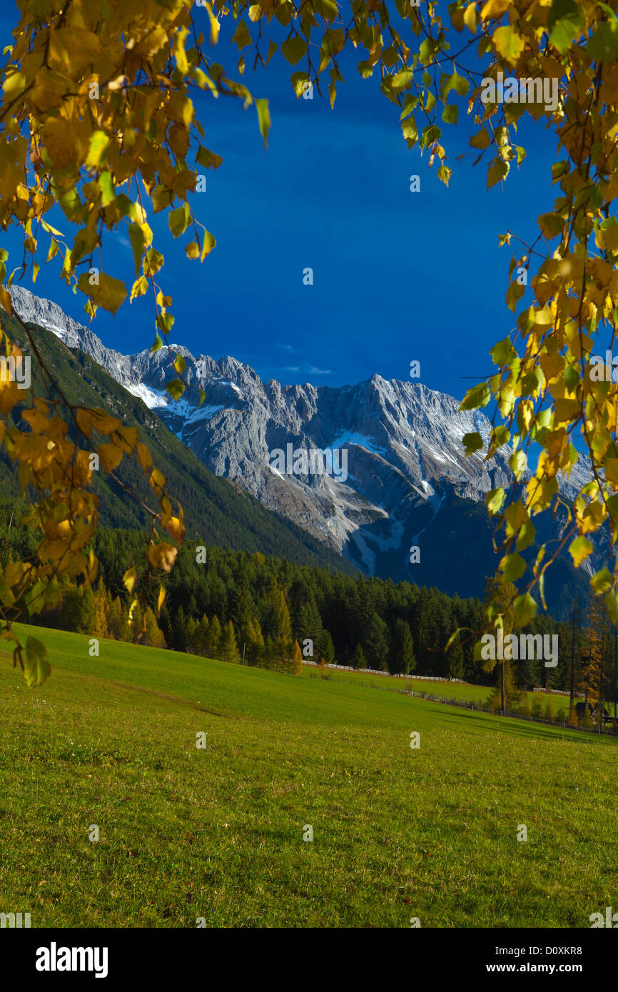 Austria, Europe, Tyrol, Tirol, Mieming, chain, plateau, Obsteig, mountains, mountains, mountain range, Mieming, chain, Hochplatt Stock Photo