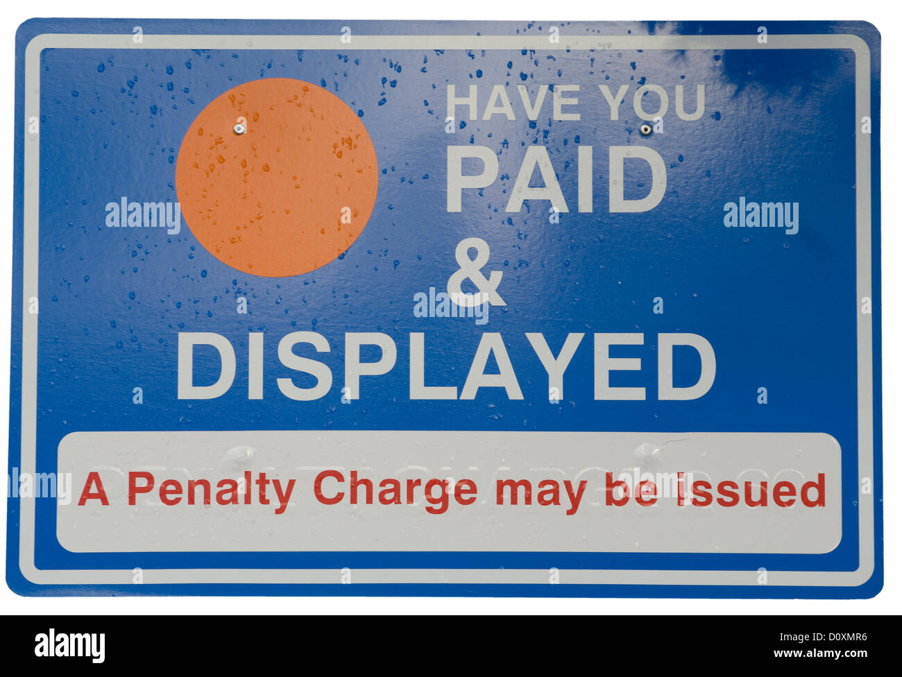 Pay and Display Parking Sign Stock Photo