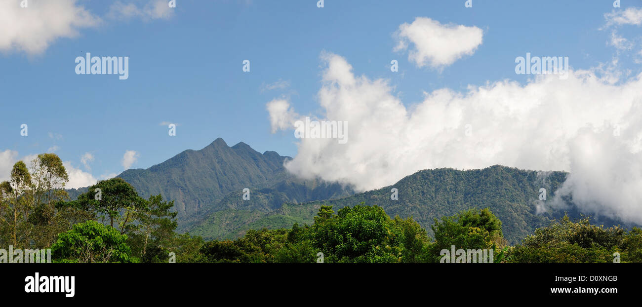 Volcano, crater, panorama, landscape, Volcan Baru, Panama, Central America, Stock Photo
