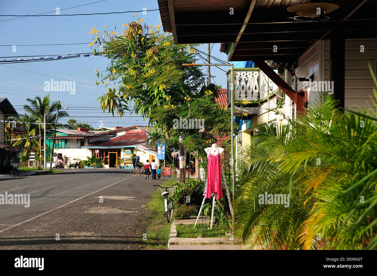 Bocas del Toro, Isla Colon, Panama, Central America, town, Stock Photo