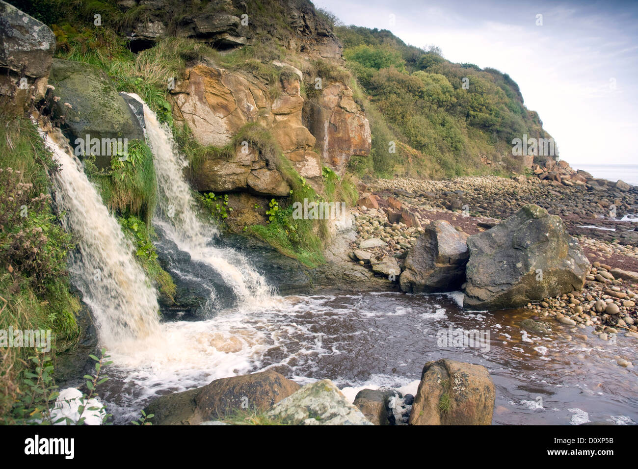 Waterfall at Hayburn Wyke, north of Scarborough, Yorkshire Stock Photo Alamy Waterfall at Hayburn Wyke, north of Scarborough, Yorkshire Stock Photo Alamy