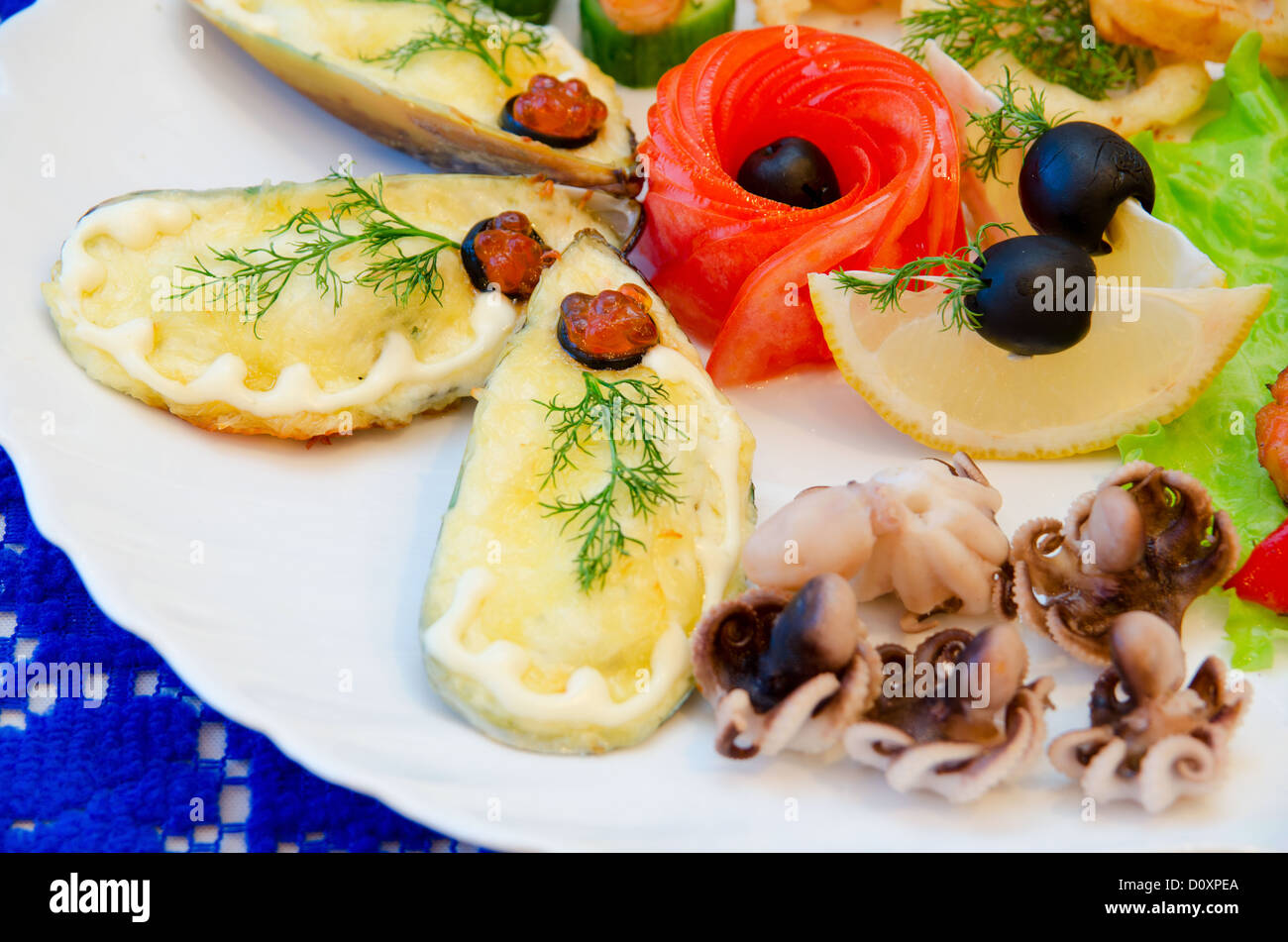 Seafood set hi-res stock photography and images - Alamy
