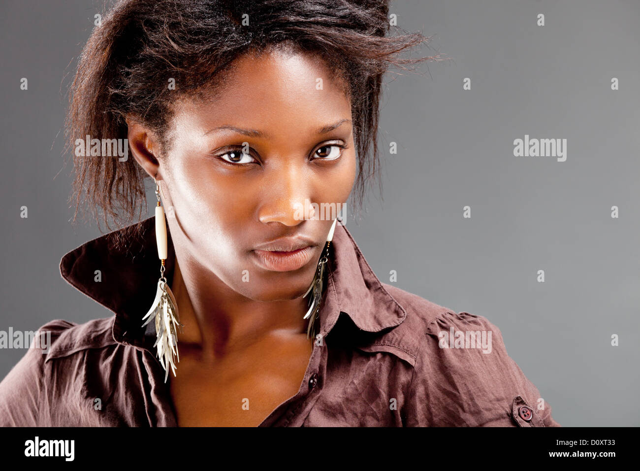 Portrait of a young beautiful black woman Stock Photo - Alamy