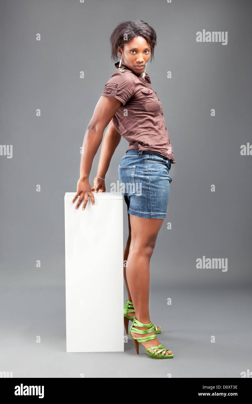 Portrait of a young beautiful black woman Stock Photo - Alamy