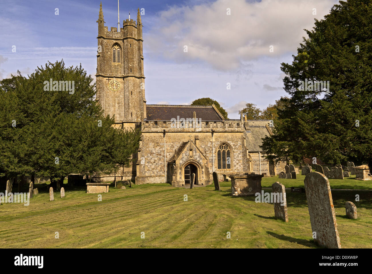 UK Wiltshire Avebury Church Stock Photo