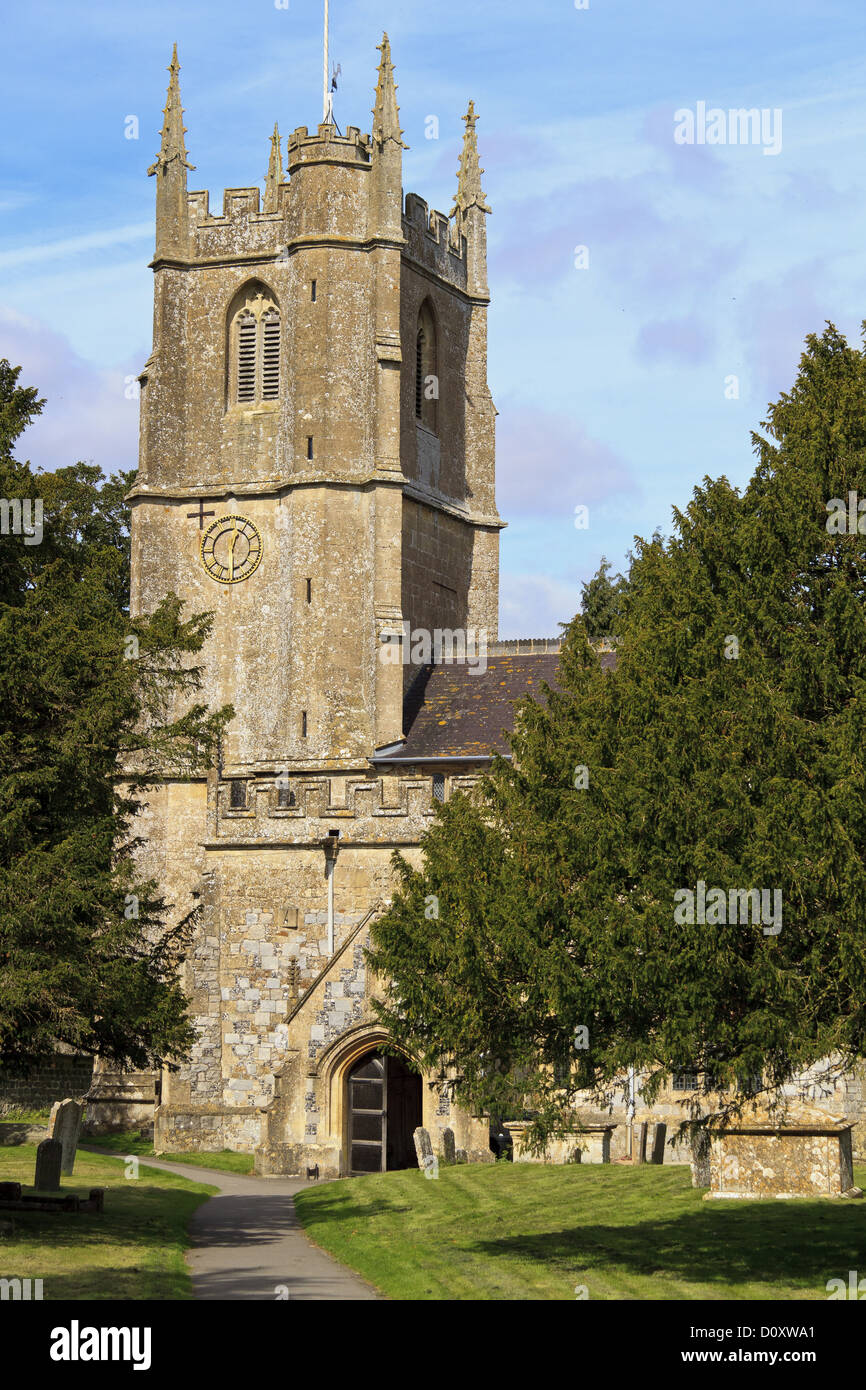 UK Wiltshire Avebury Church Stock Photo