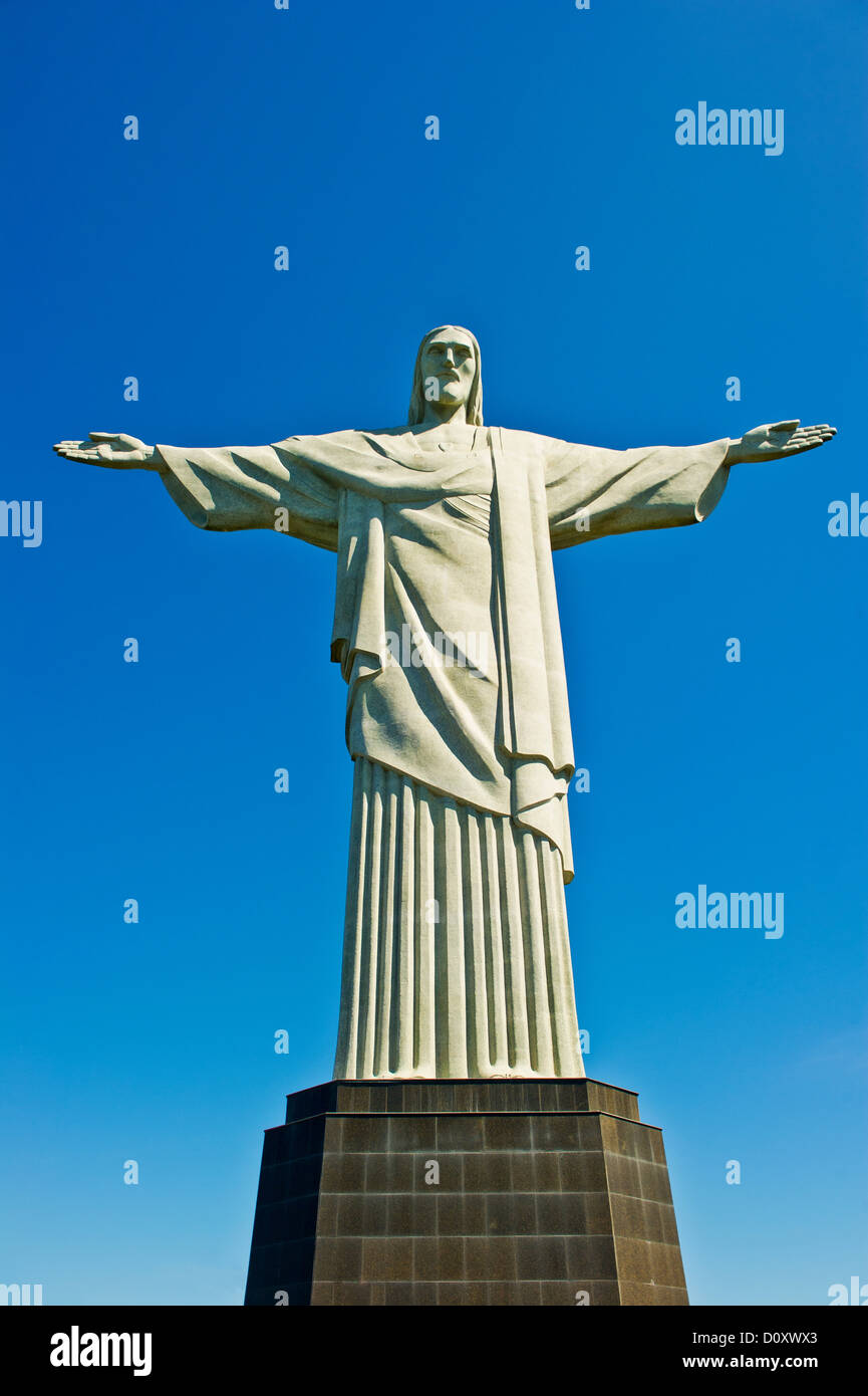 Christ the Redeemer Statue, Rio de Janeiro, Brazil Stock Photo