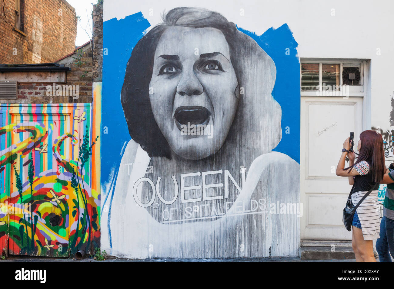 England, London, Shoreditch, Street Wall Art Stock Photo