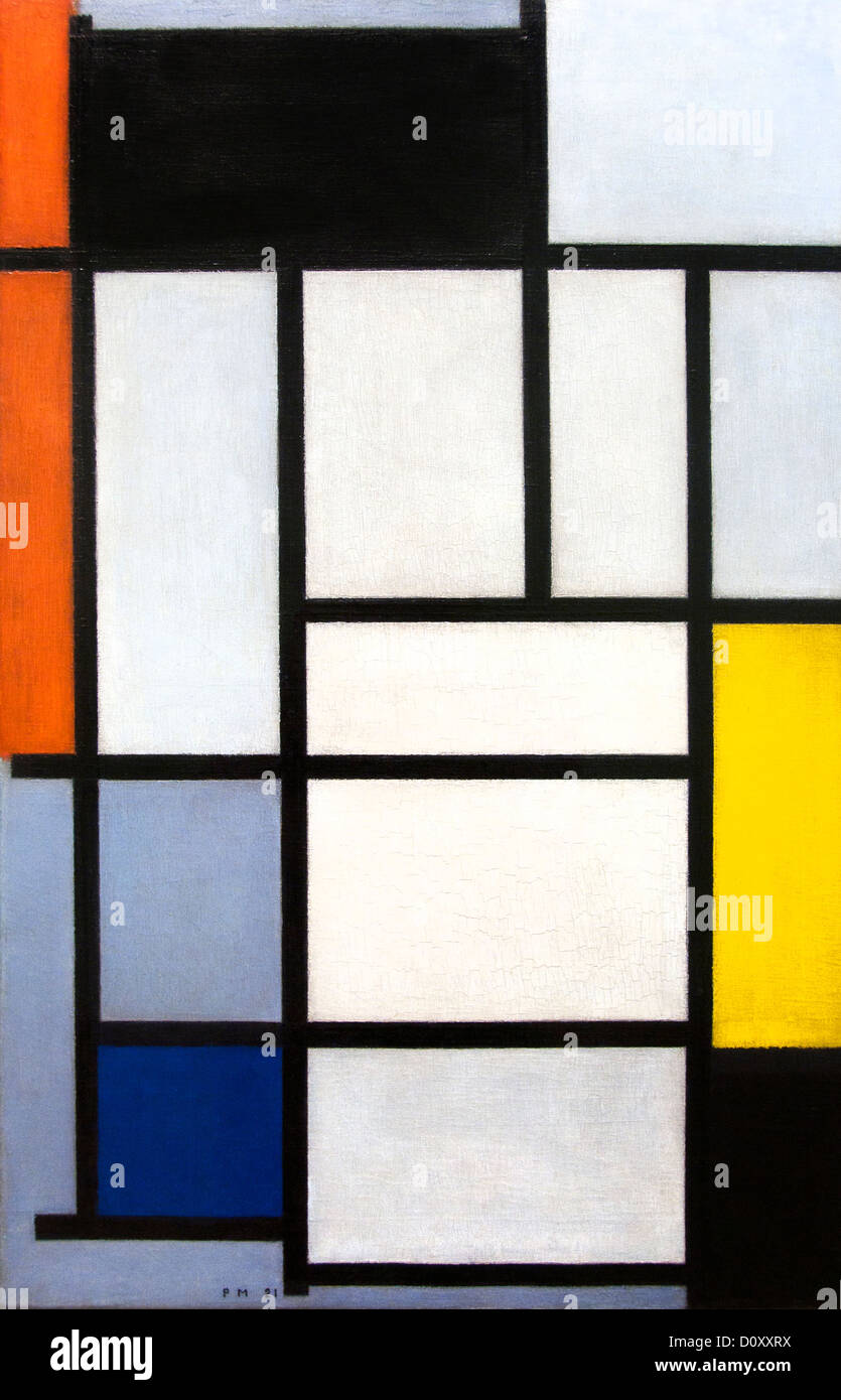 Piet Mondriaan Mondrian  (1872 - 1944), Tableau Composition Compositie Dutch Netherlands Stock Photo