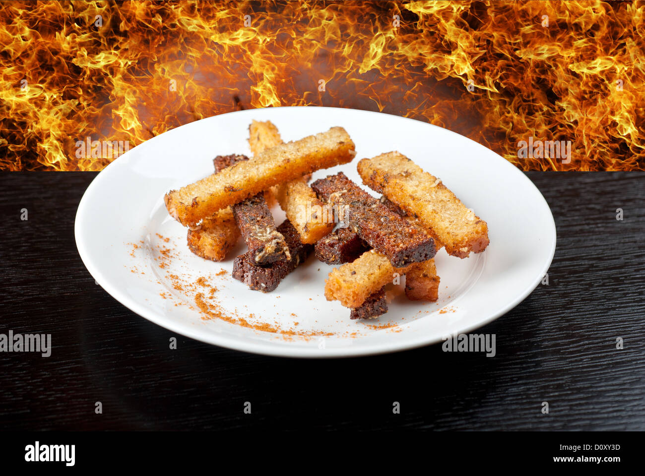 Spicy Rusk Rusk with garlic Stock Photo - Alamy