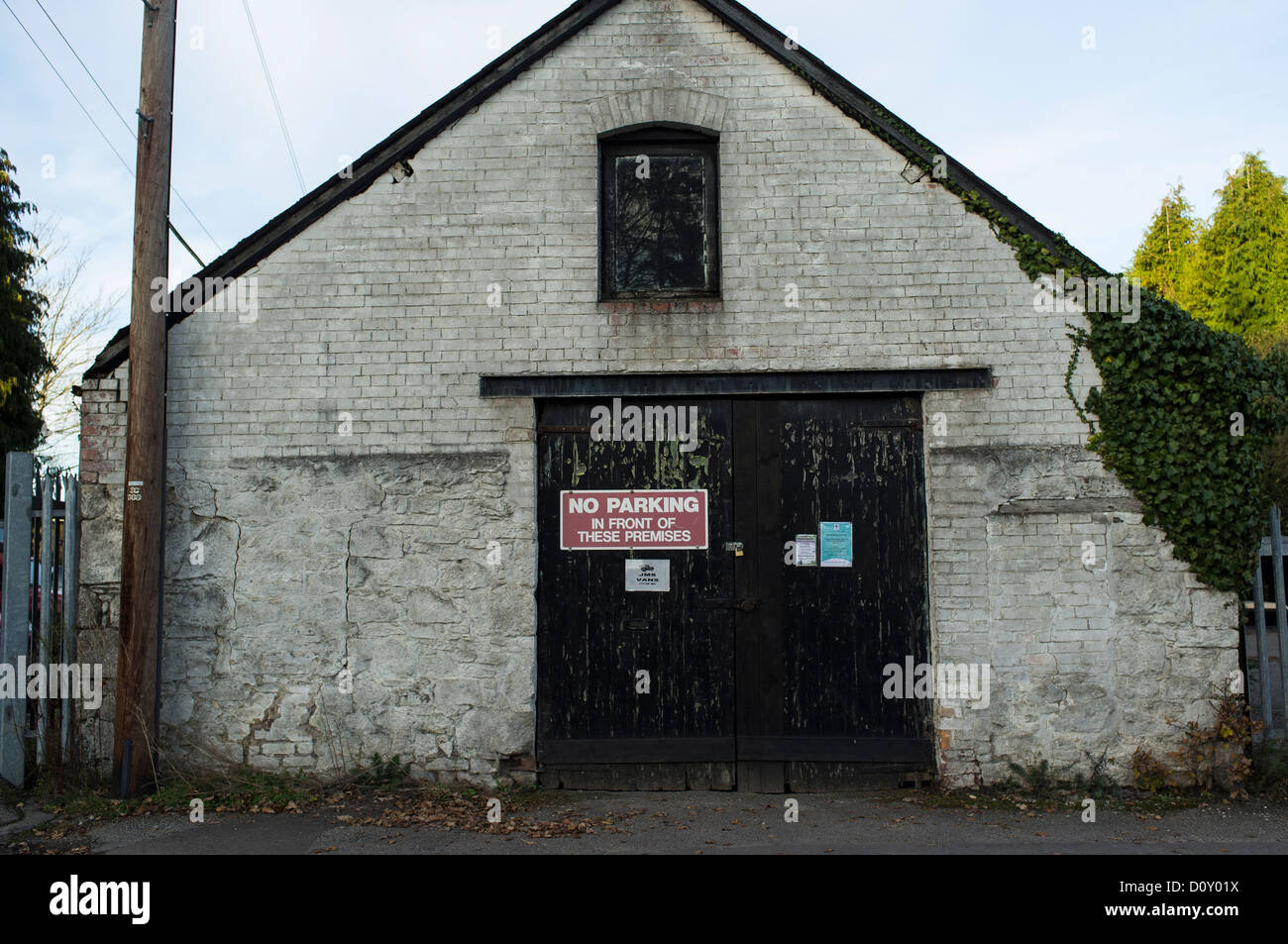Bovey Tracey Devon England November 29th 2012 Old Garage Front