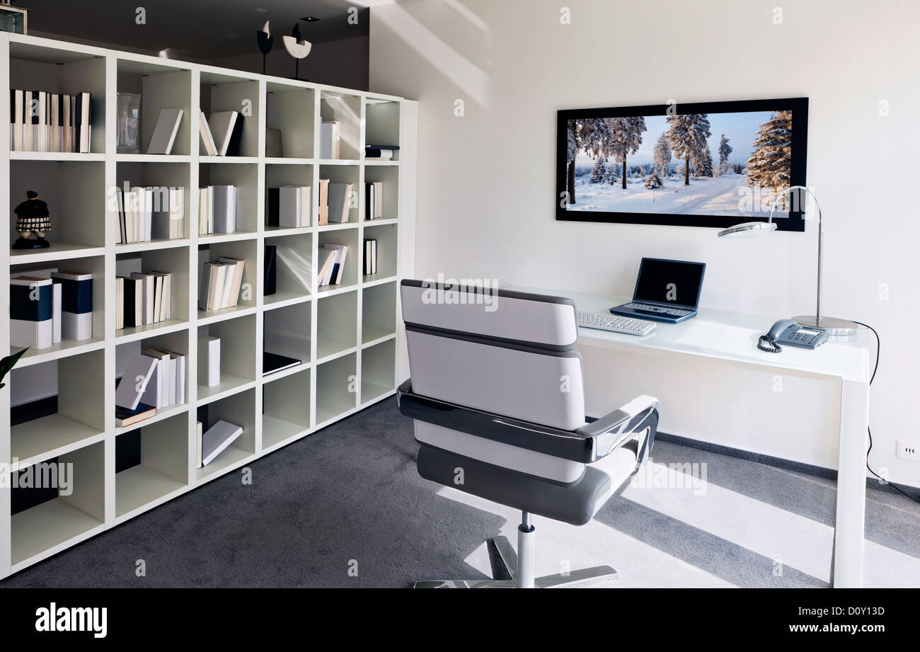 Modern interior of home office Stock Photo Alamy
