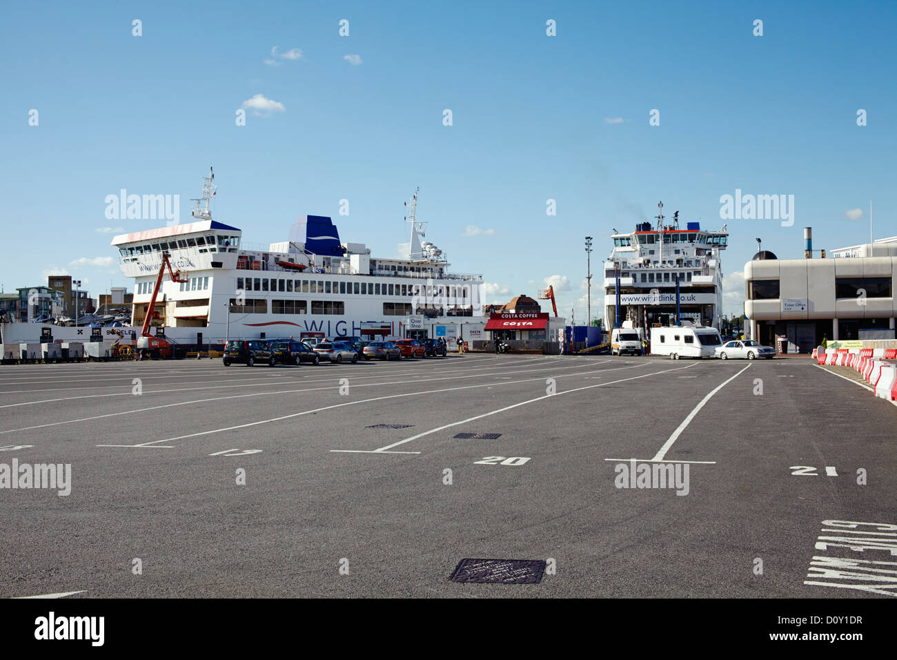 Wightlink ferry terminal at Portsmouth, Hampshire UK Stock Photo