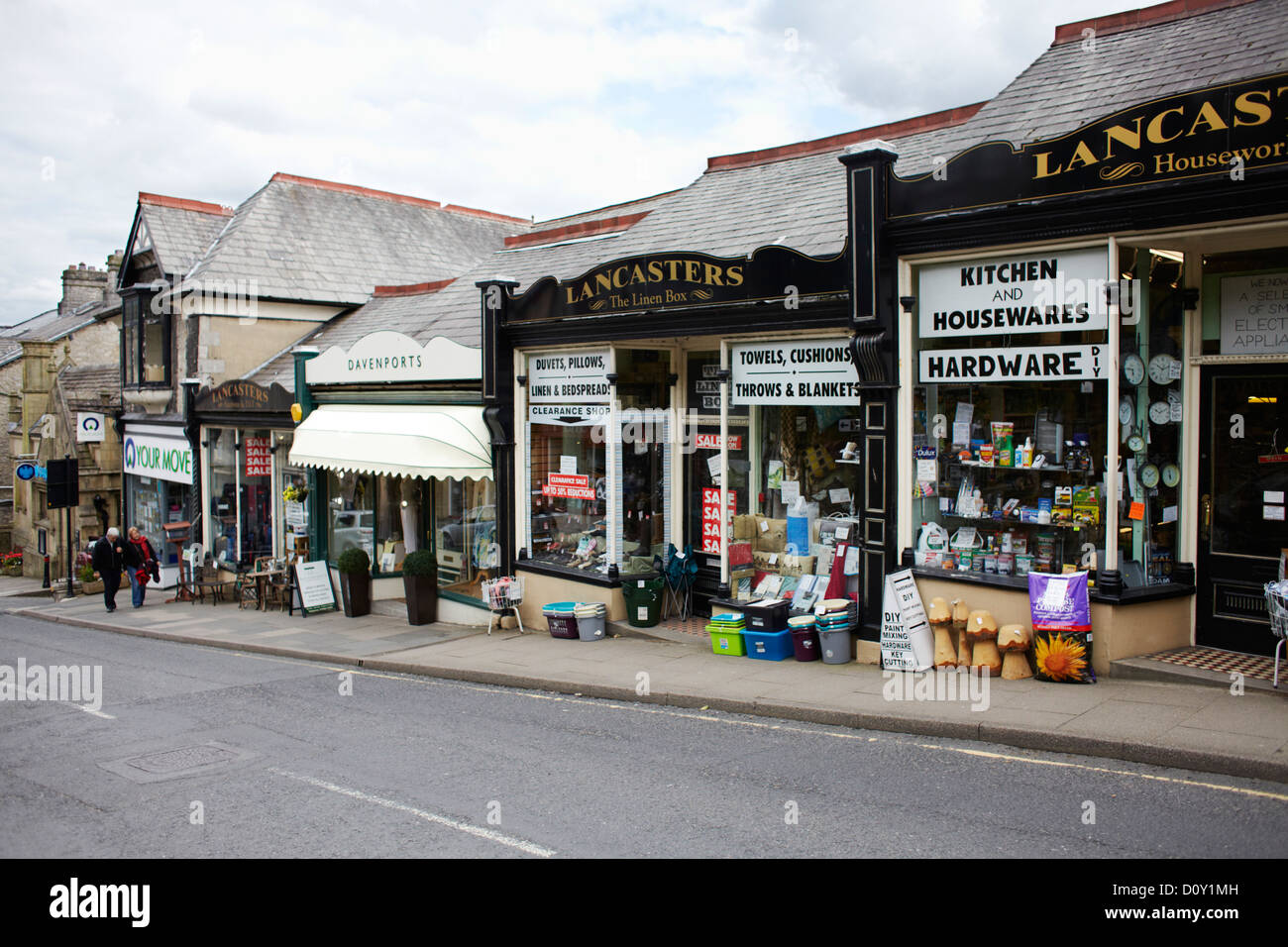 Ironmongers and shops in Grange over Sands, Cumbria UK Stock Photo Alamy