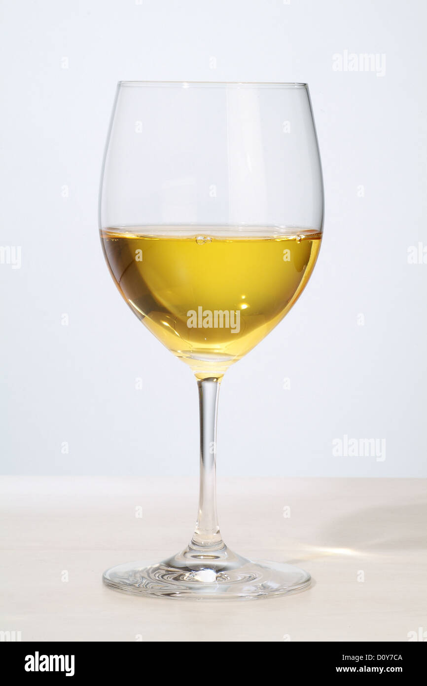 Hamburg, Germany, a glass of white wine Stock Photo