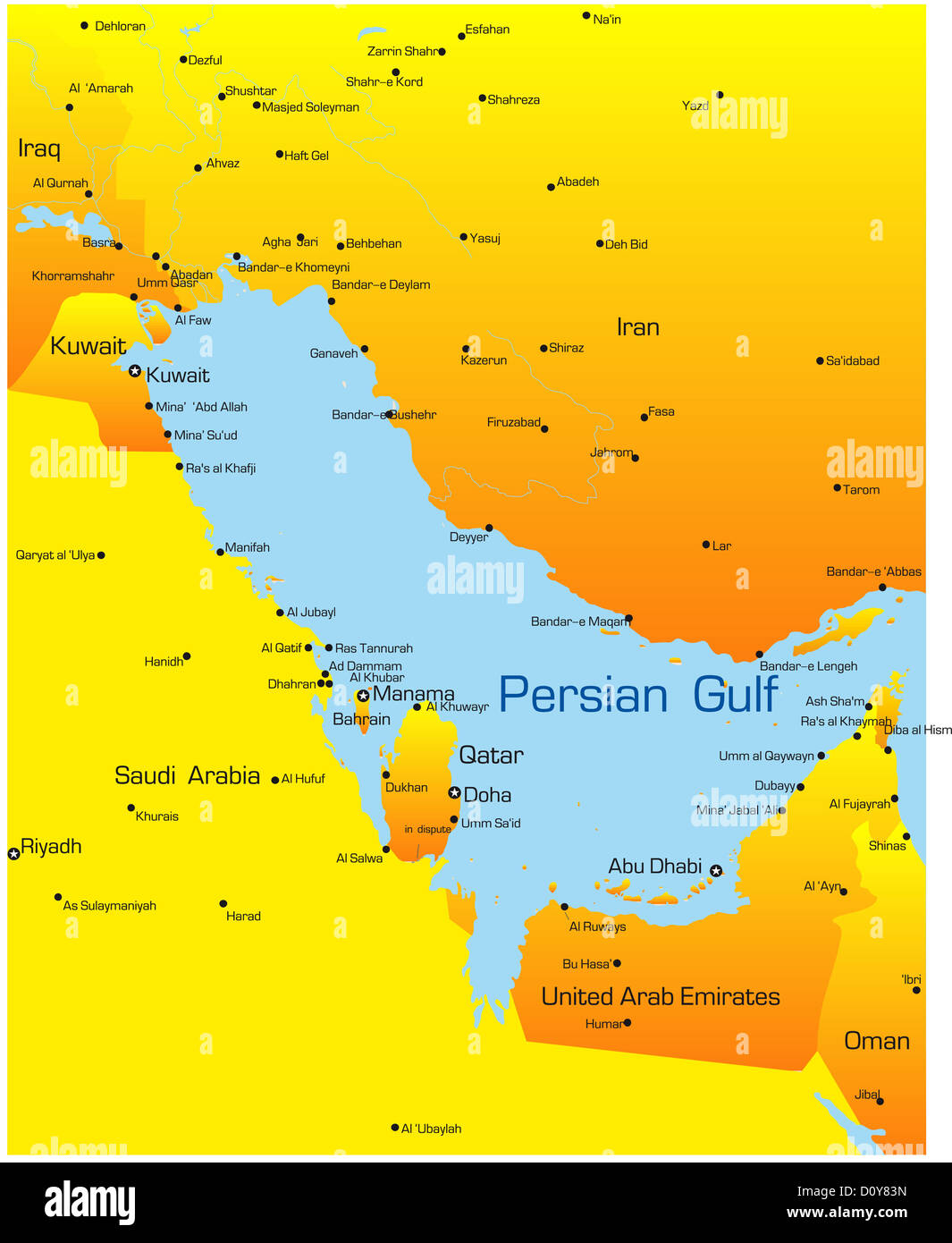 Persian gulf oil map hires stock photography and images Alamy