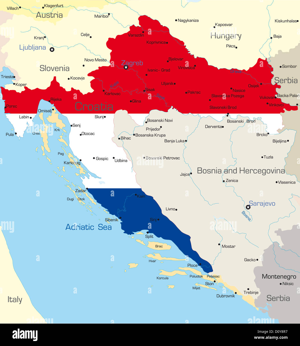 Bosnia and hercegovina map hi-res stock photography and images - Alamy