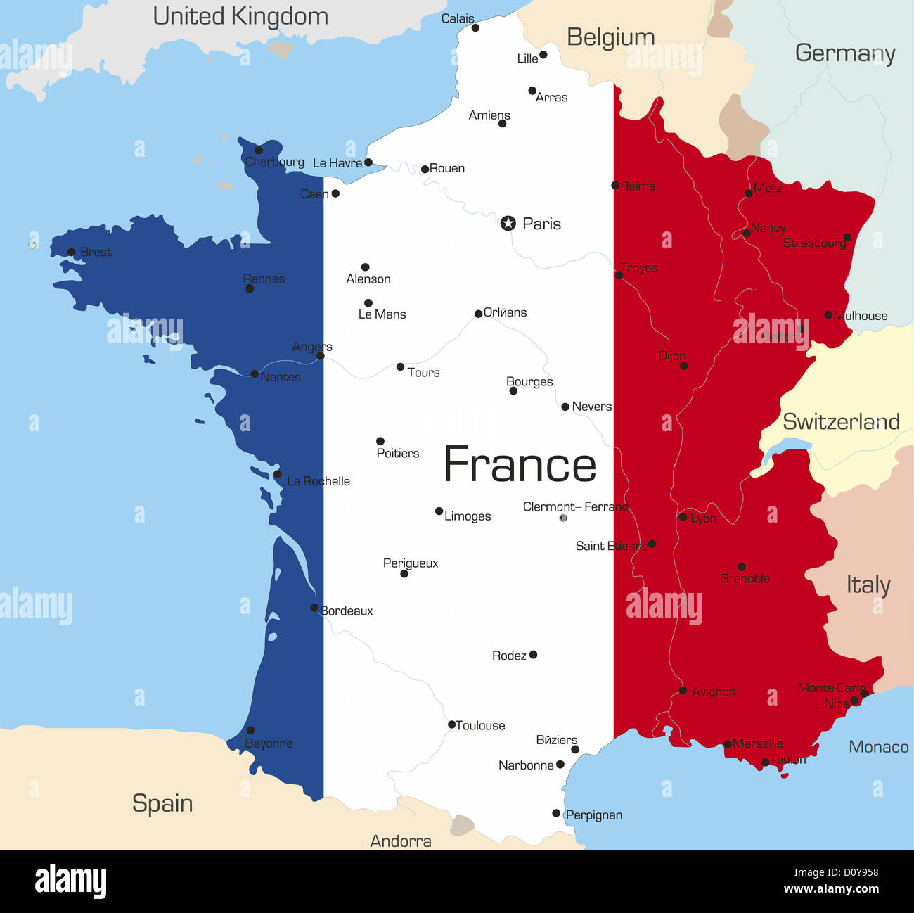 Fr страна. Карта Франции. Франция Страна на карте. Франция на политической карте. Границы Франции на карте.