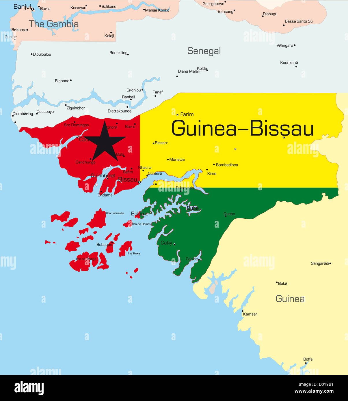 Guinea bissau political map hires stock photography and images Alamy