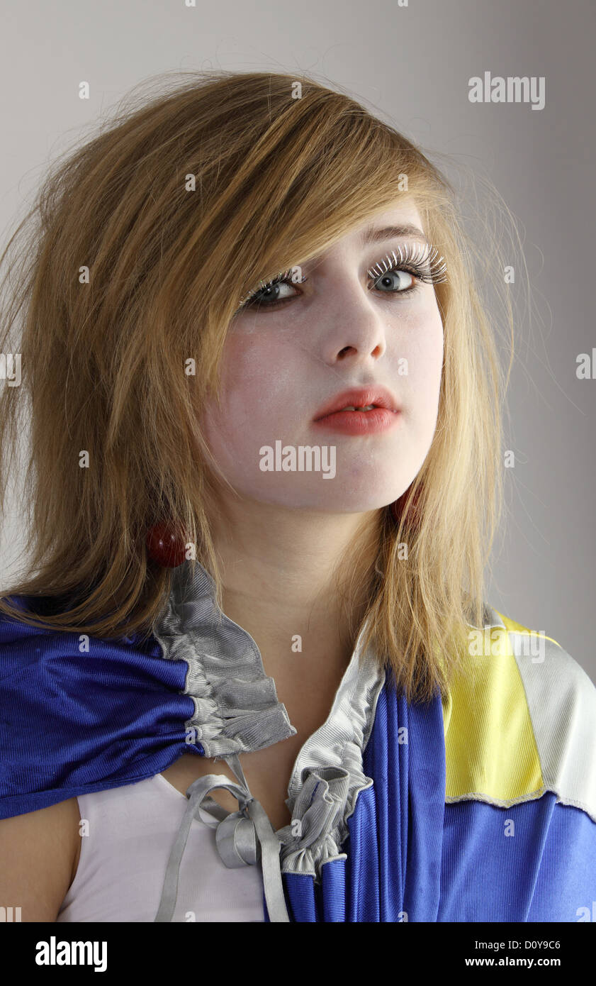 Berlin, Germany, blond girl rigged in portrait Stock Photo - Alamy