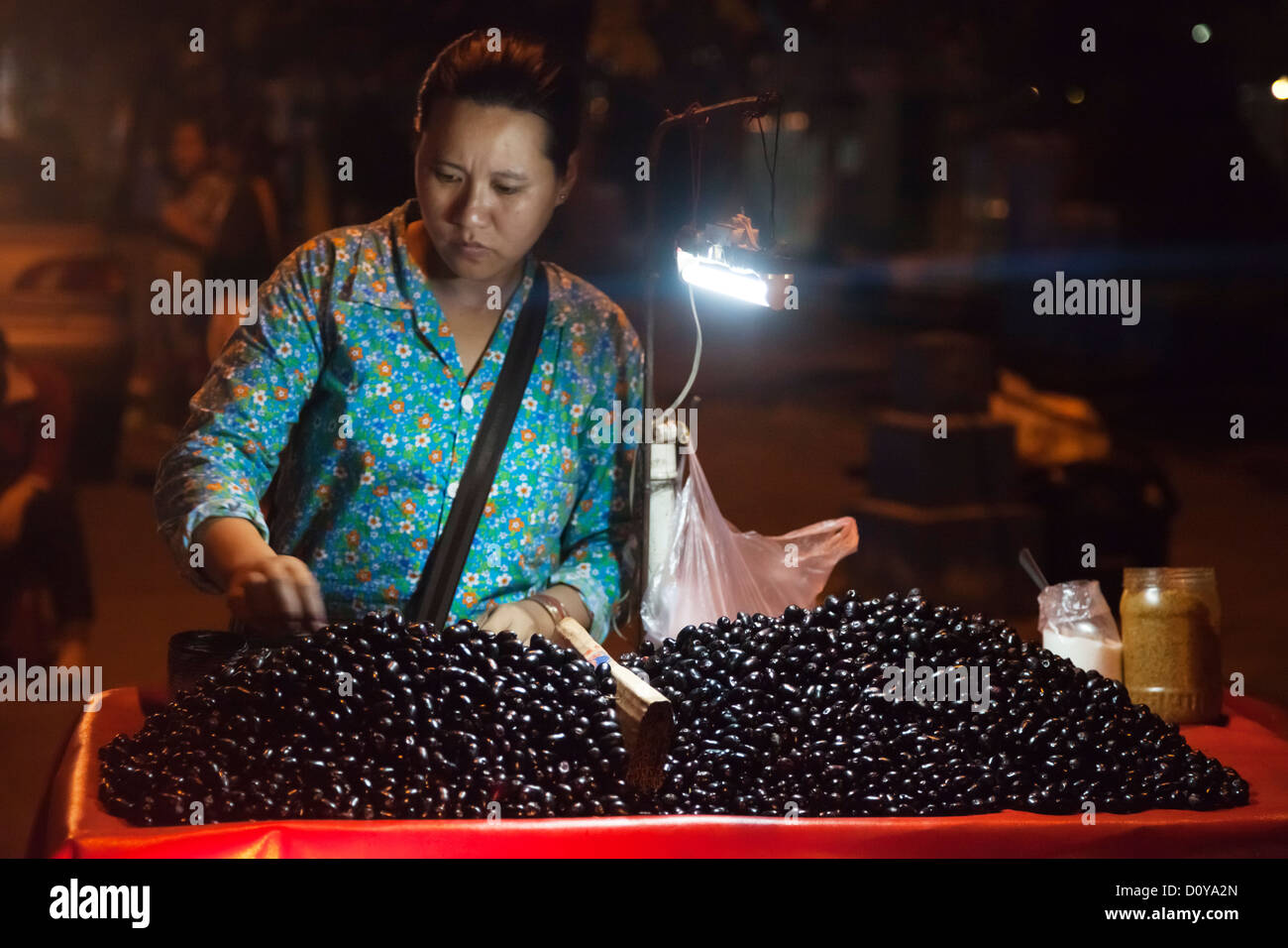 Night market Phnom Penh Stock Photo