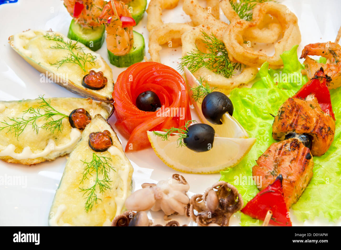 Seafood set hi-res stock photography and images - Alamy
