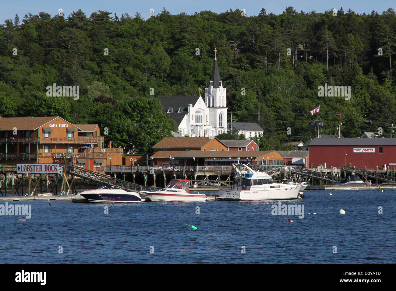 Boothbay Harbor Waterfront Stock Photo Alamy