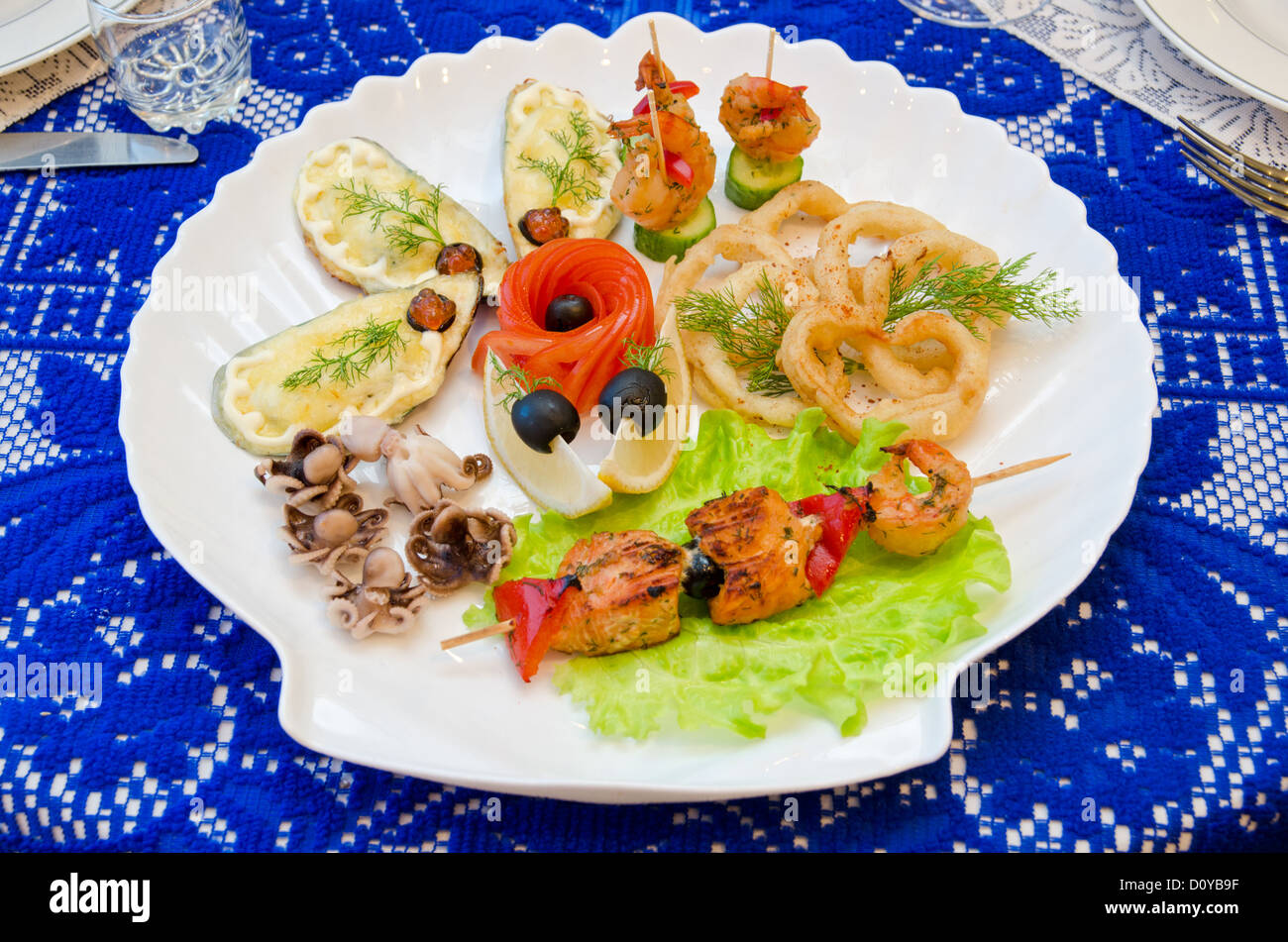 Seafood set hi-res stock photography and images - Alamy