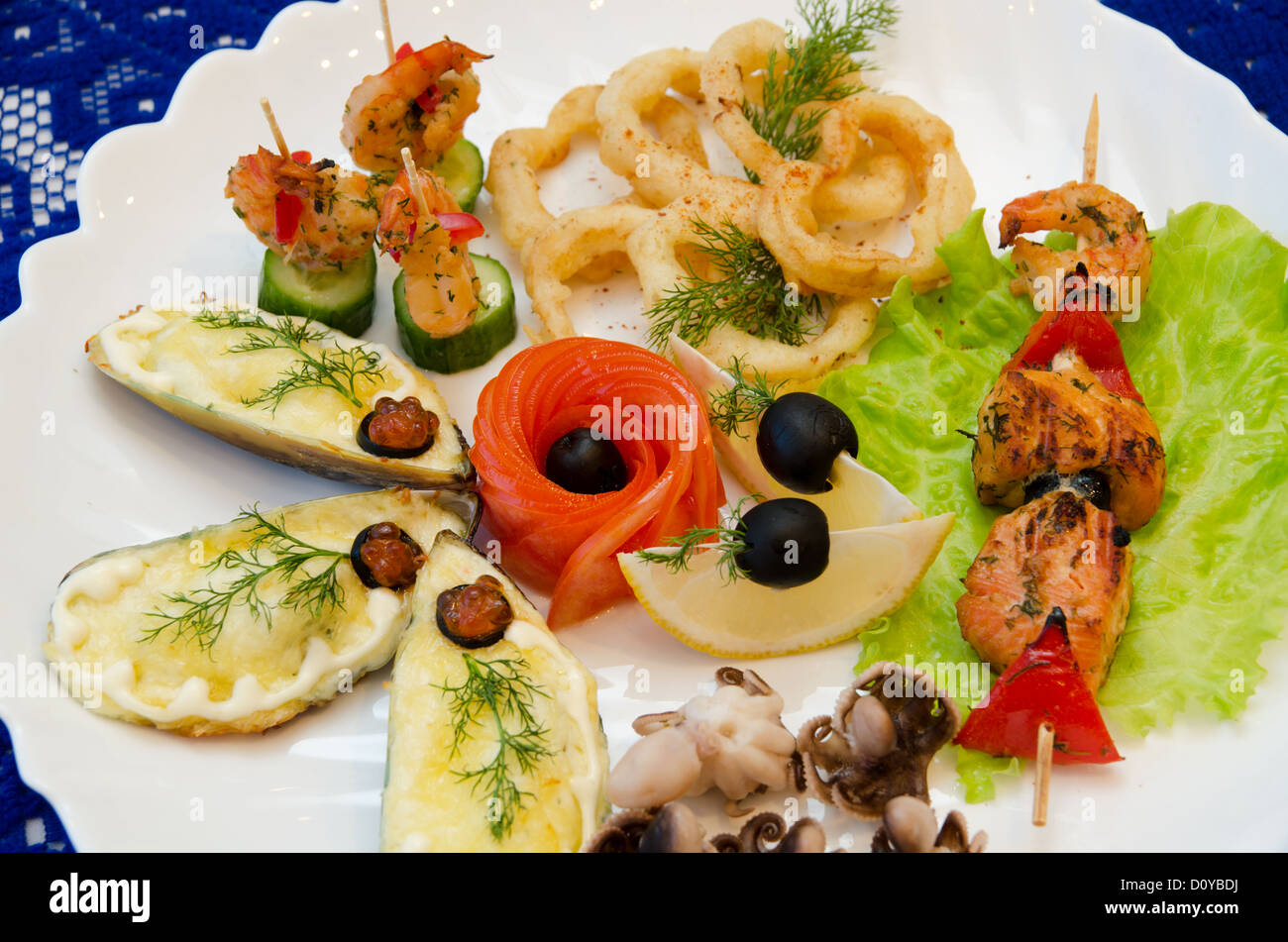 Seafood set hi-res stock photography and images - Alamy