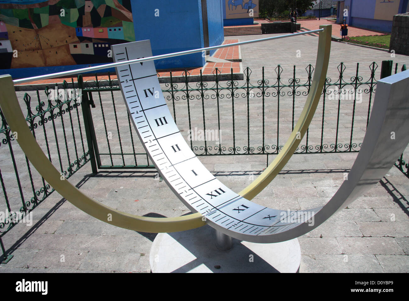 Solar clock in Ecuador Stock Photo Alamy
