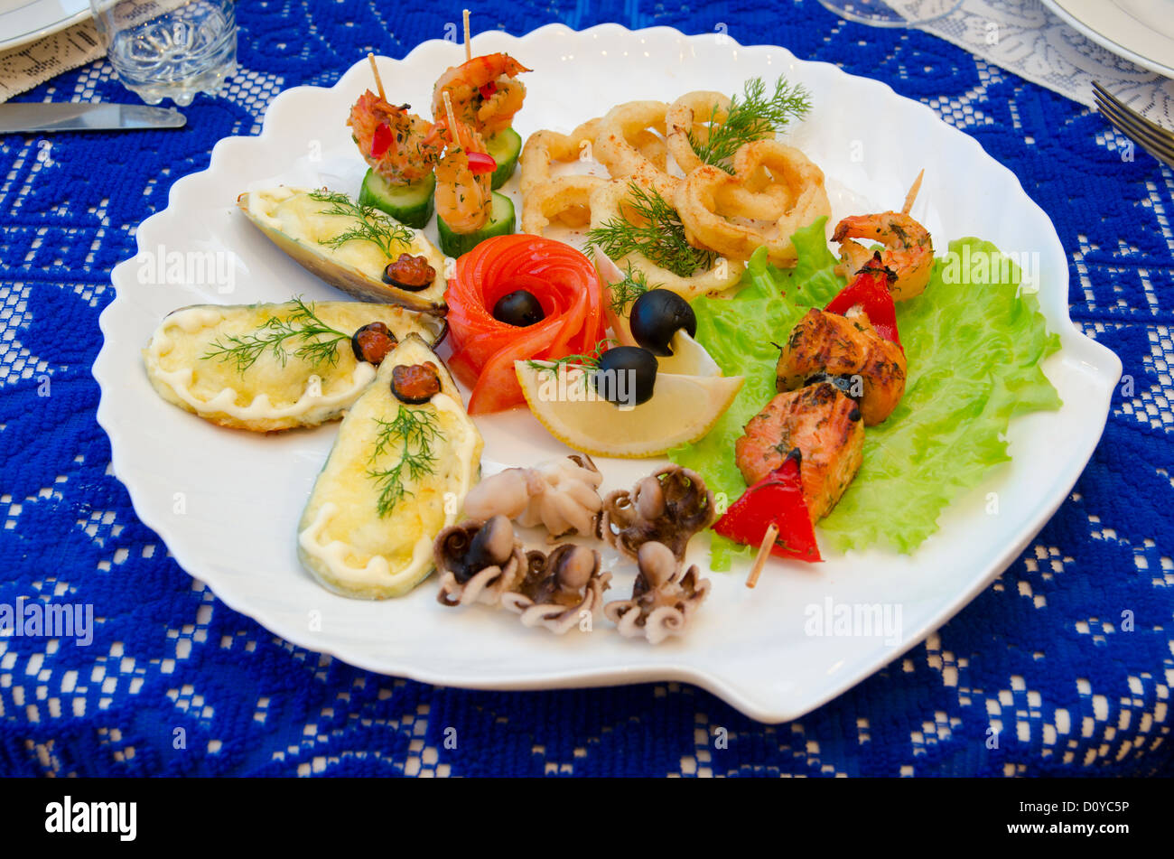 Seafood set hi-res stock photography and images - Alamy