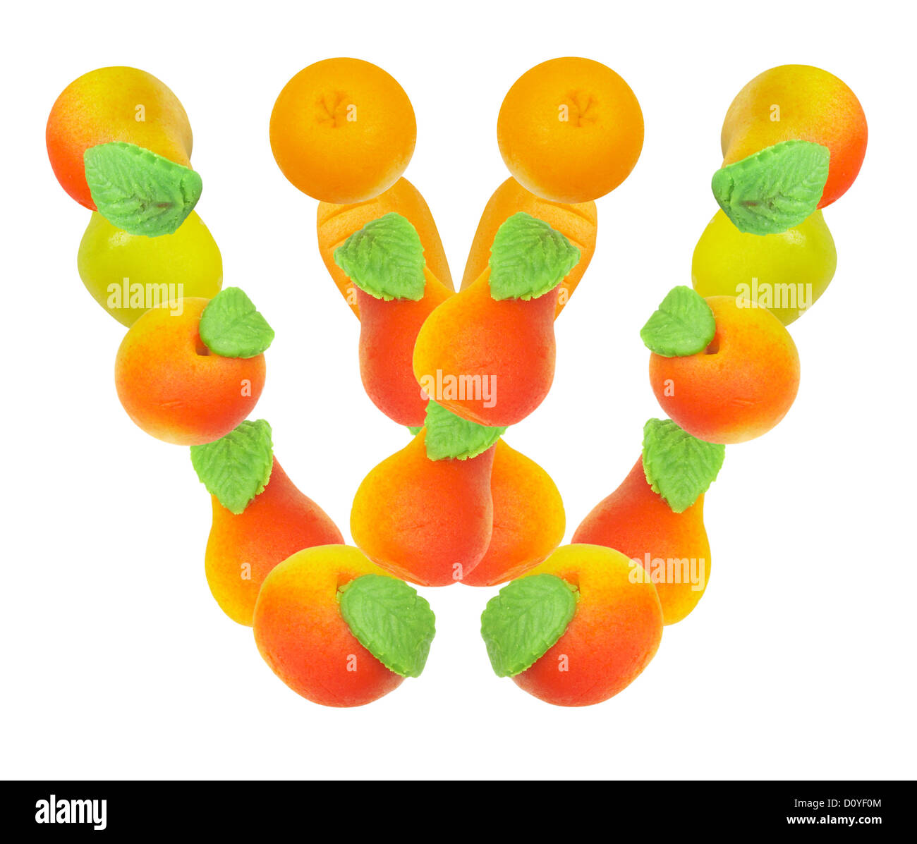 Alphabet From Fruit The Letter W Stock Photo Alamy