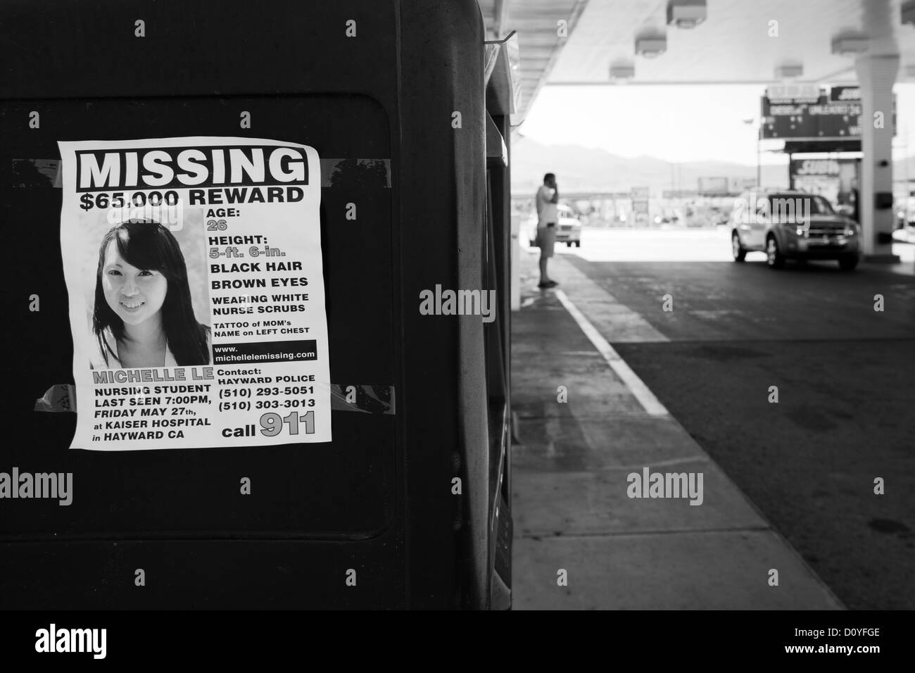 Missing person poster, Colarado Stock Photo