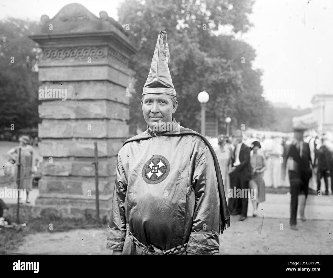 HIRAM WESLEY EVANS (1881-1966)  Imperial Wizard of the second Ku Klux Klan in Washington on 13 September 1926 Stock Photo