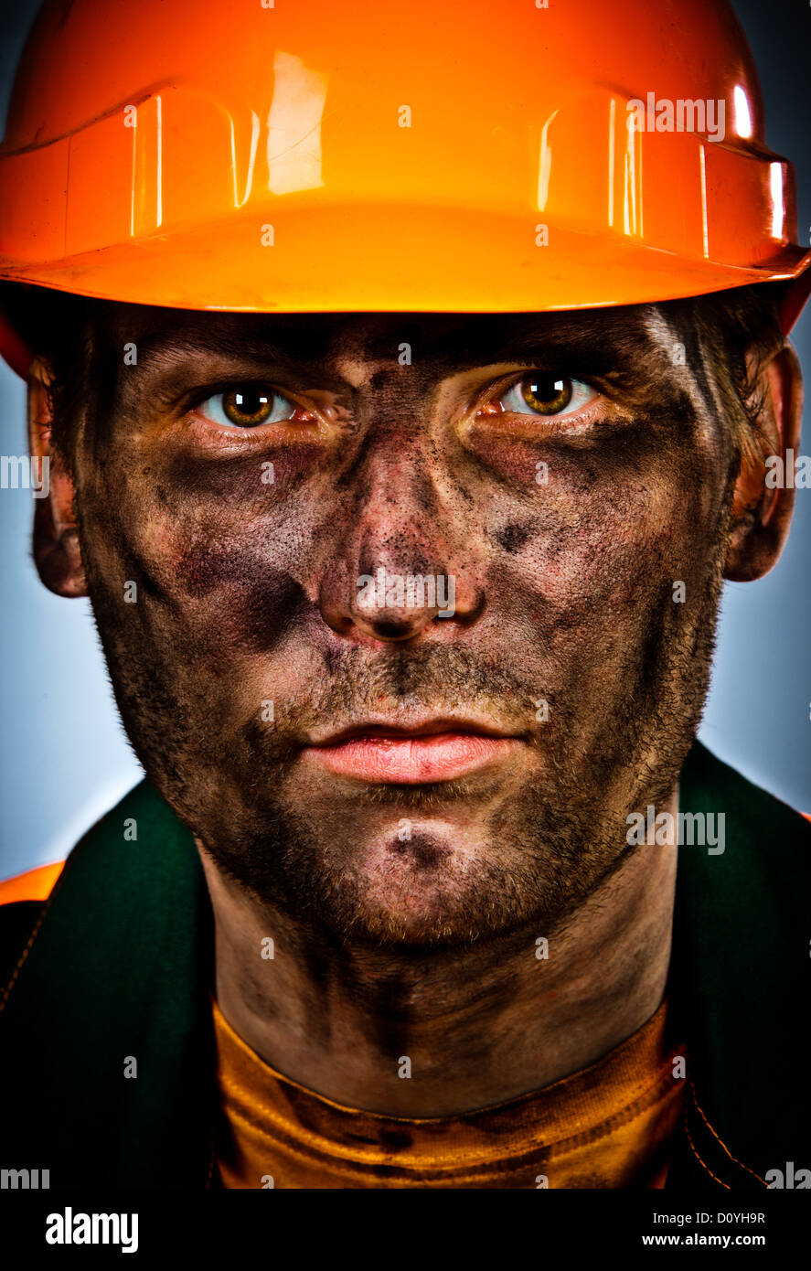 portrait oil industry worker Stock Photo