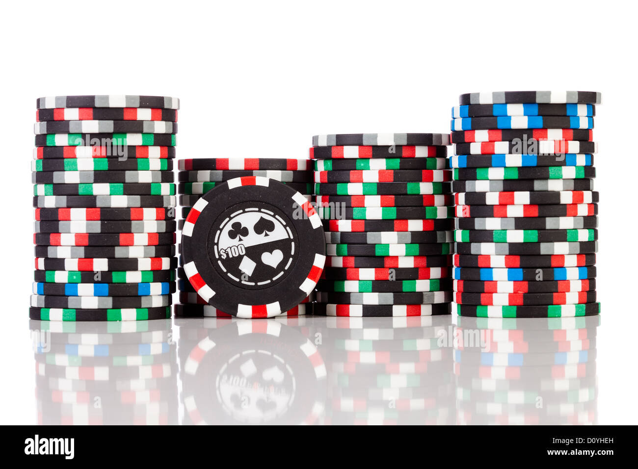 gambling chips Stock Photo
