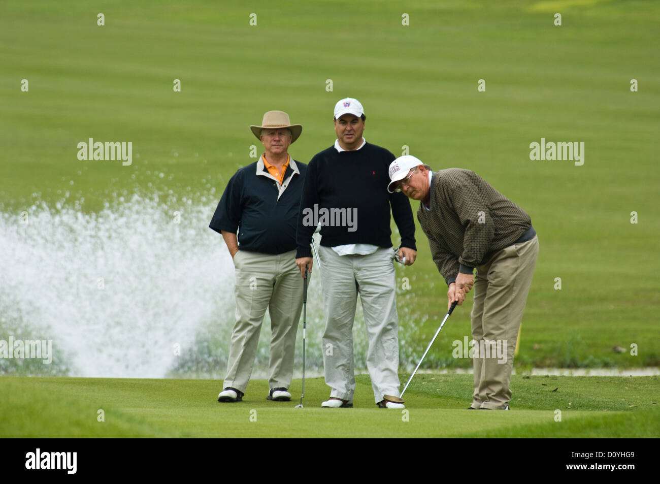 Golfers at Lost Creek Country Club in Austin Texas Stock Photo