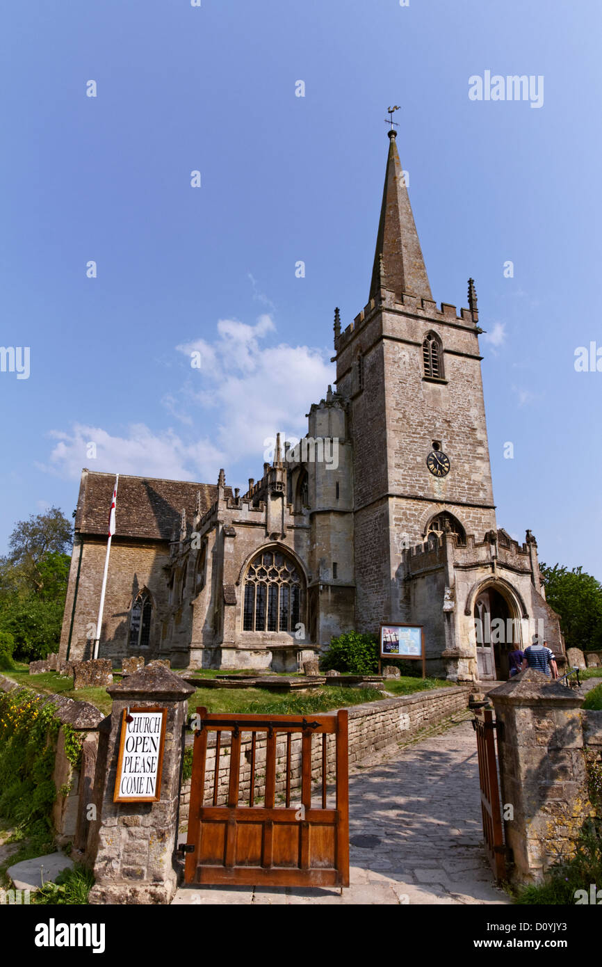 St Cyriac's church, Lacock village, Wiltshire, England Stock Photo