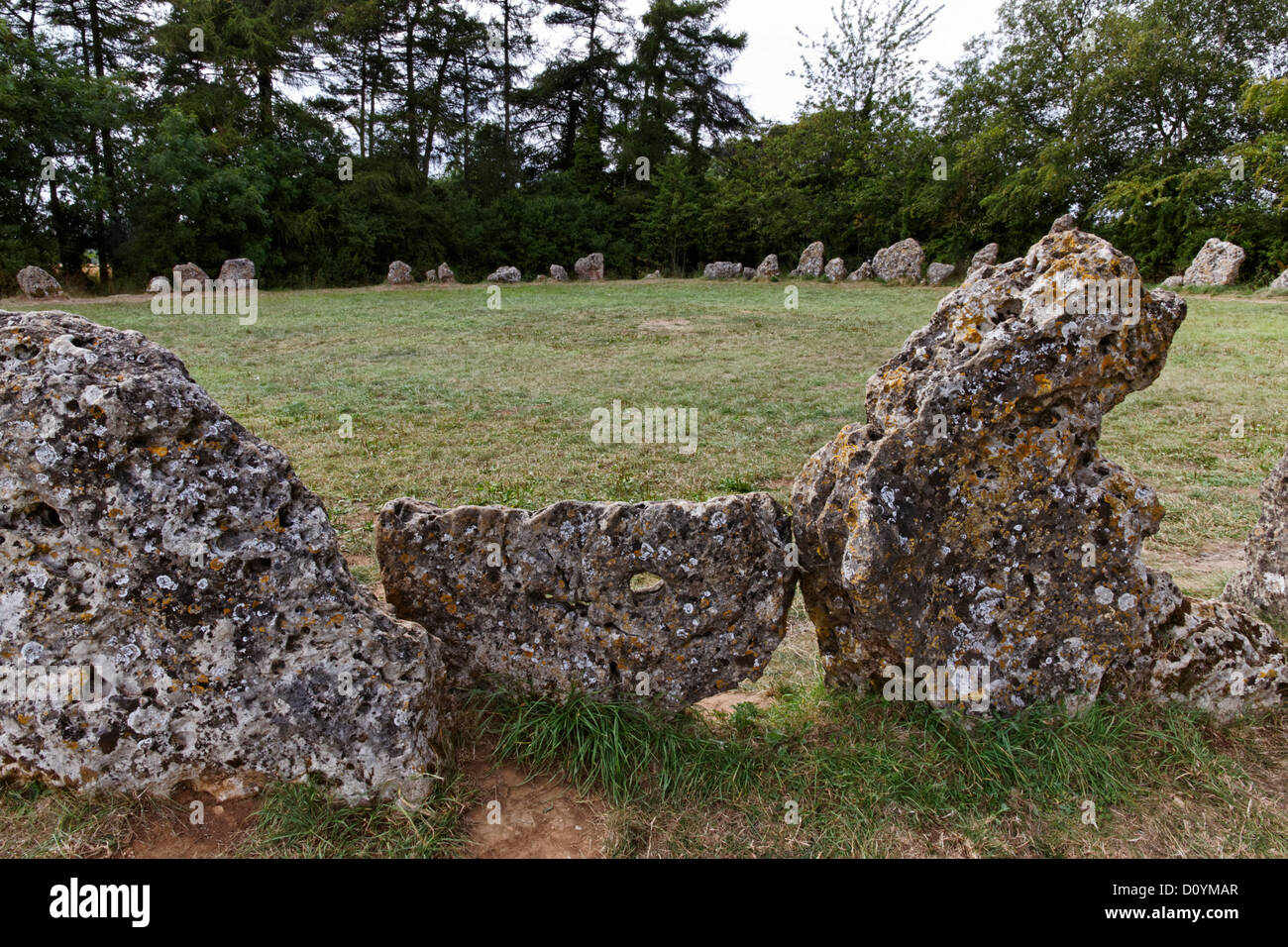 The Rollright King's Men stone circle, Oxfordshire, England Stock Photo