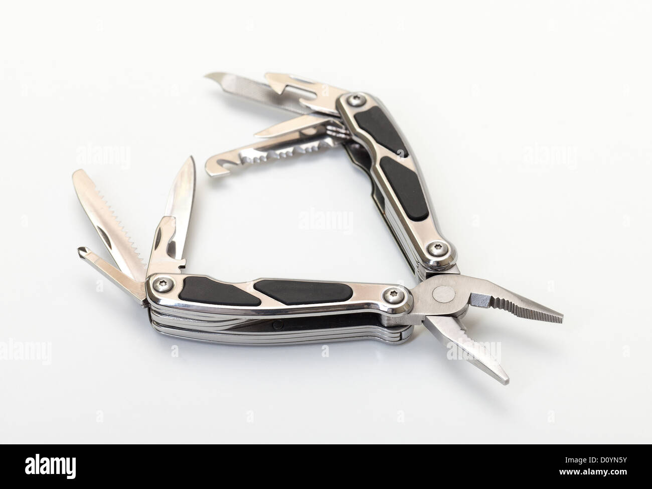 Steel pliers folding multi tool opened Stock Photo Alamy